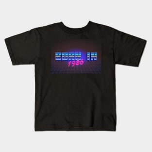 Born In 1986 ∆∆∆ VHS Retro Outrun Birthday Design Kids T-Shirt